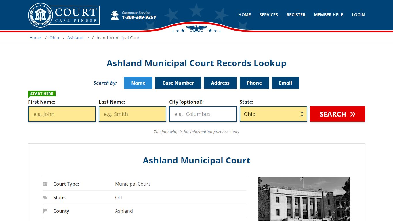 Ashland Municipal Court Records Lookup - CourtCaseFinder.com